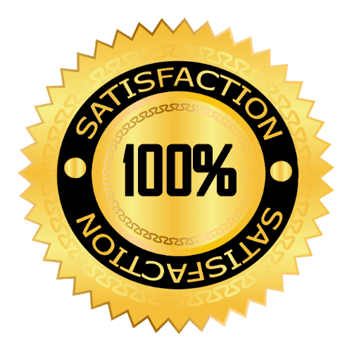 100 percent satisfaction badge